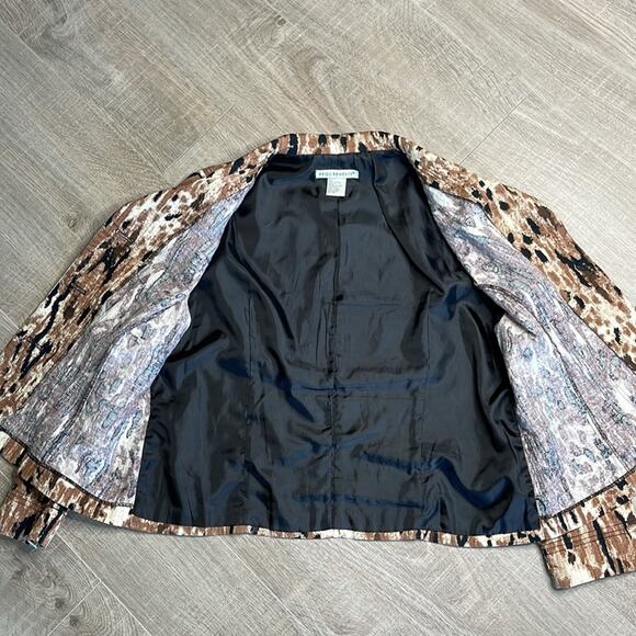 REQUIREMENTS Animal Print Button Front Long Sleeve Jacket Women’s Size XL - Picture 7 of 7